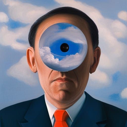 Magritte's eye in the sky