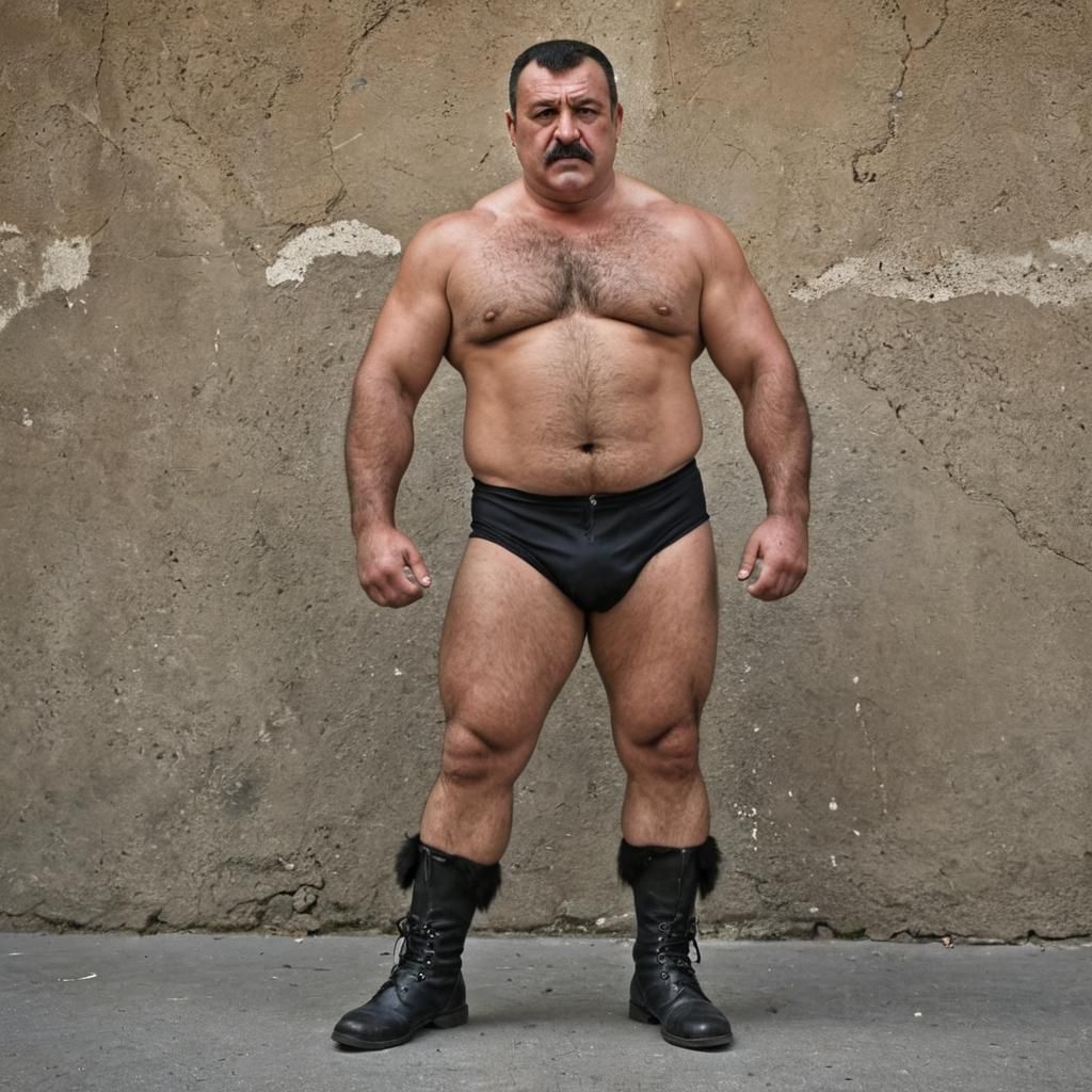 Imposing Turkish Wrestler Photography