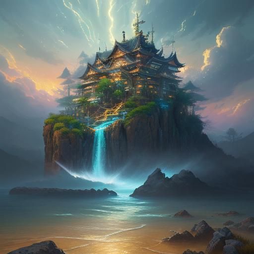 Epic Anime Scene in Detailed Pixel Art