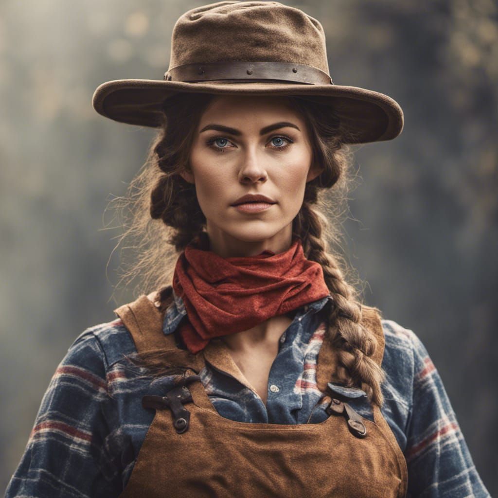 Renaissance Lumberjack Woman in Gunpowder Age