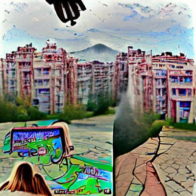 Surreal Abstract Distorted AI Design