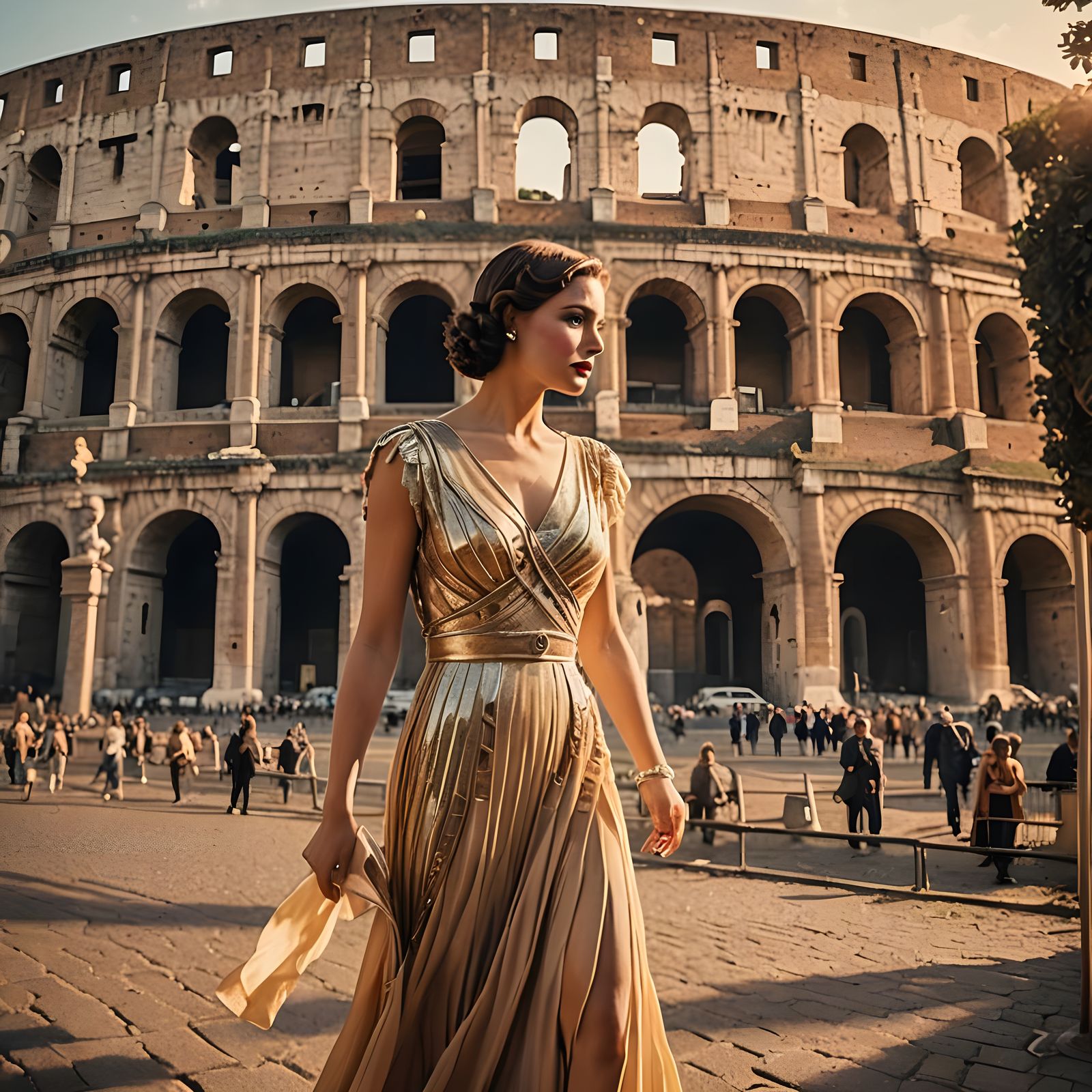 Vintage Travel Poster for Rome's Colosseum