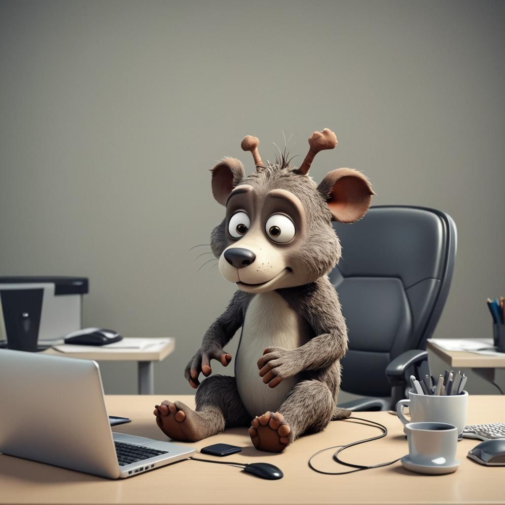 cute animal working <3