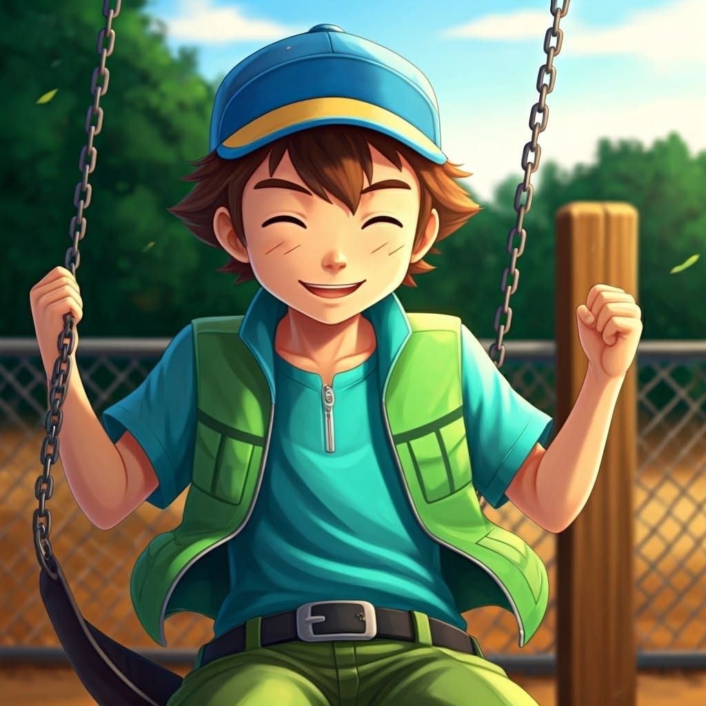 Joyful Pokémon Trainer Soars High on Playgrounds
