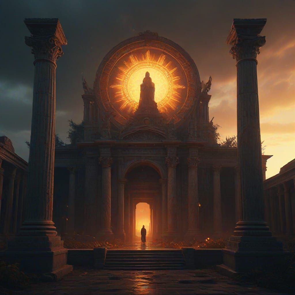 Epic Sol Invictus Emblem in Baroque Style