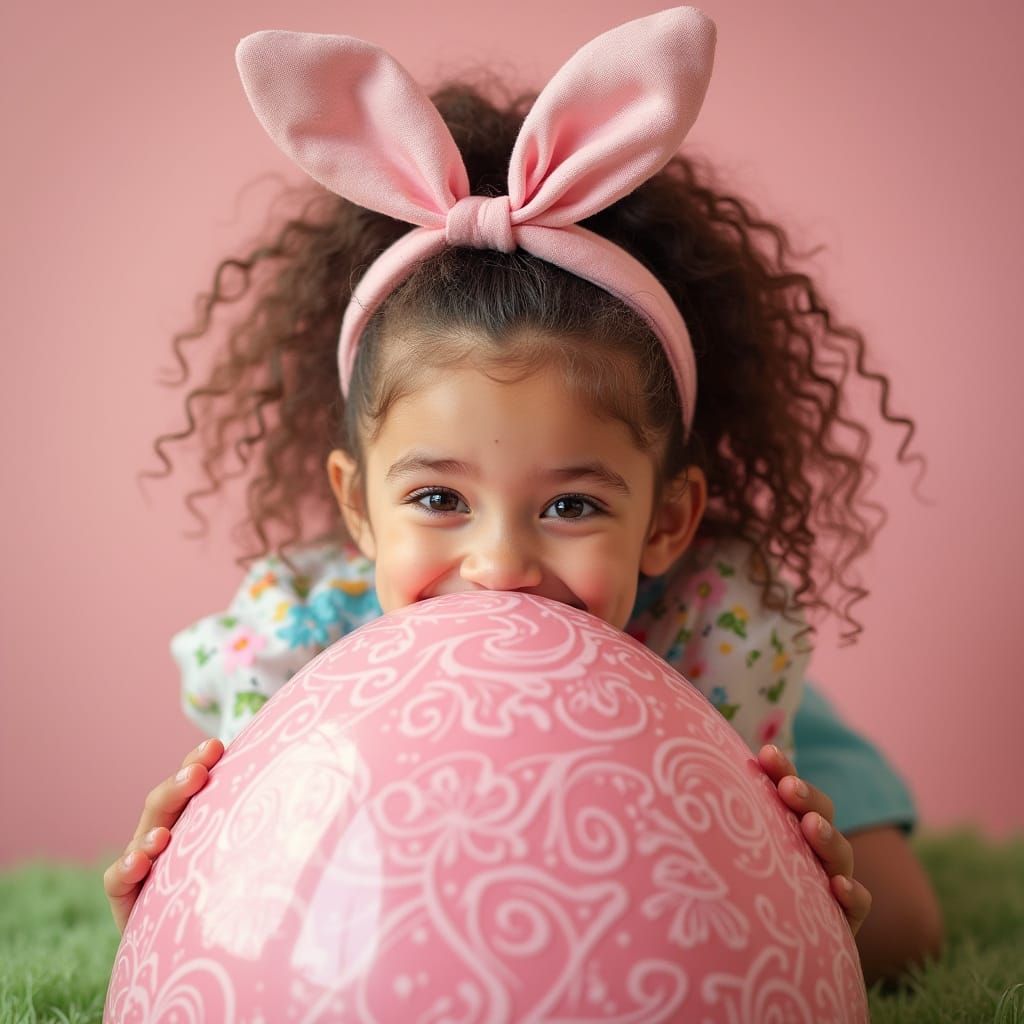 Spring Inspired Woman Peeks Out from Behind a Whimsical Past...
