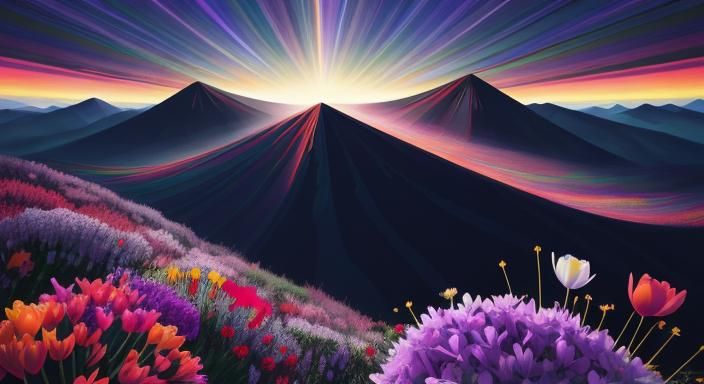 Geometric Abstraction: Tulips and Ferns in Oil