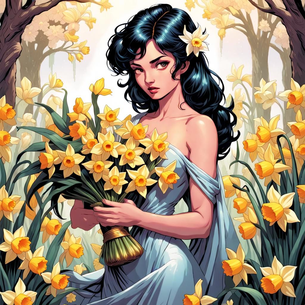 Persephone with Cornucopia in Comic Book Art