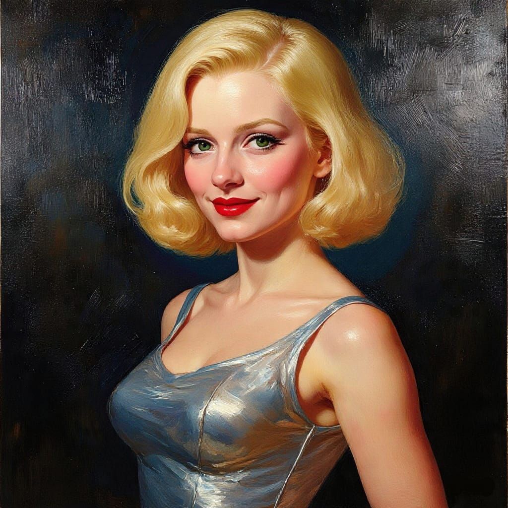 Blonde Woman Portrait: Short Hair Transformation