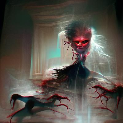 Sinister Image of a Possessed Figure