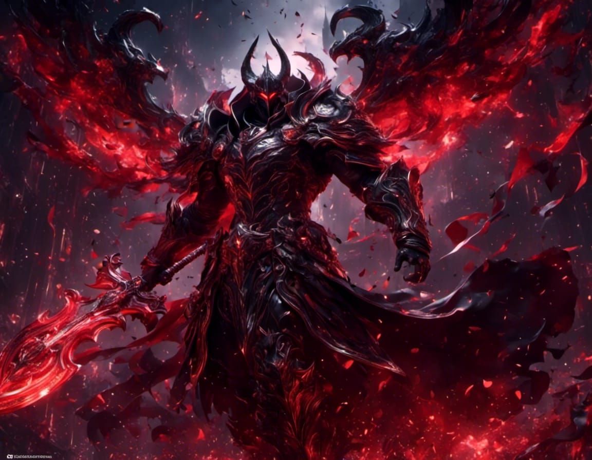 Heroic Armored Warrior in WoW Style