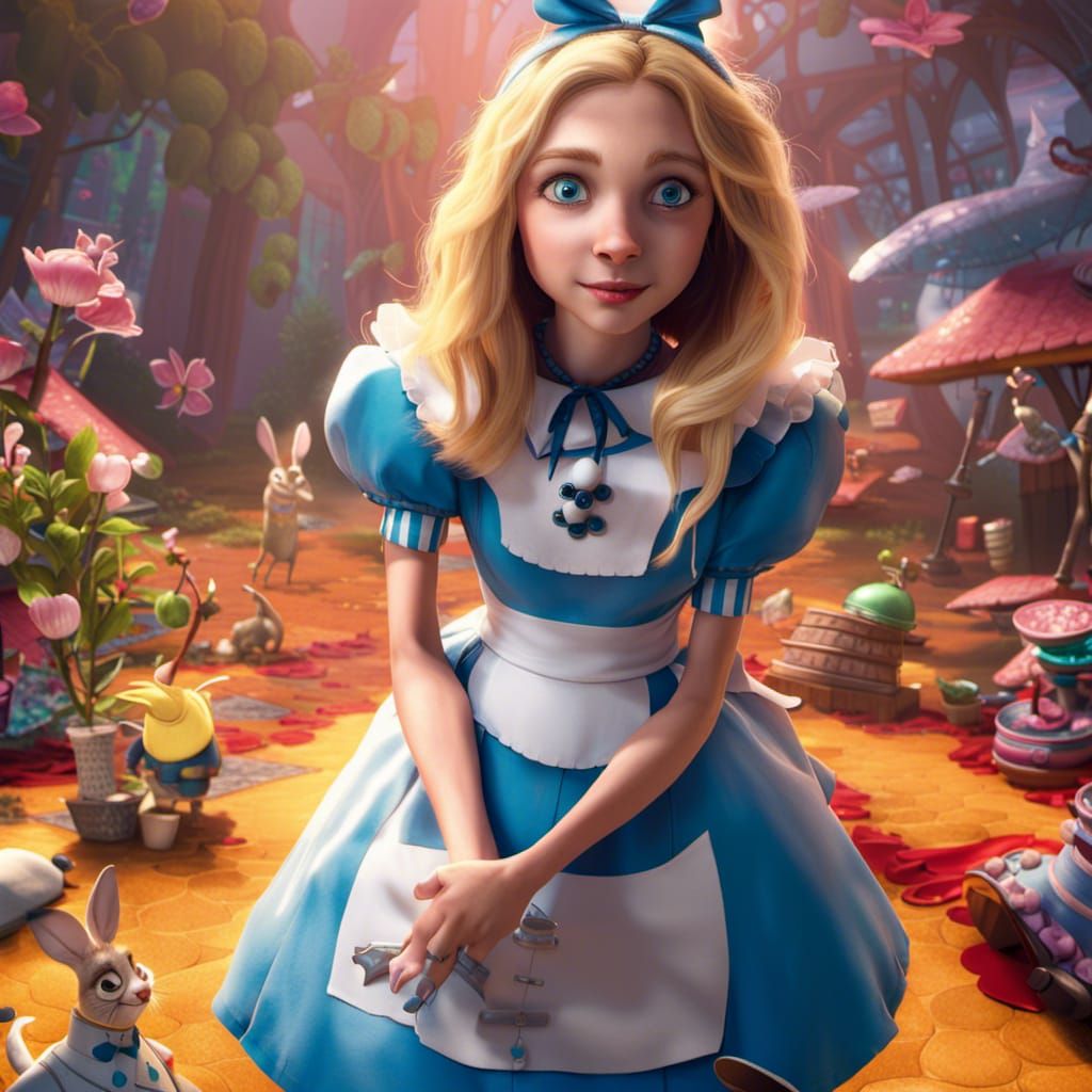 Alice in Wonderland: 3D Digital Art Animation