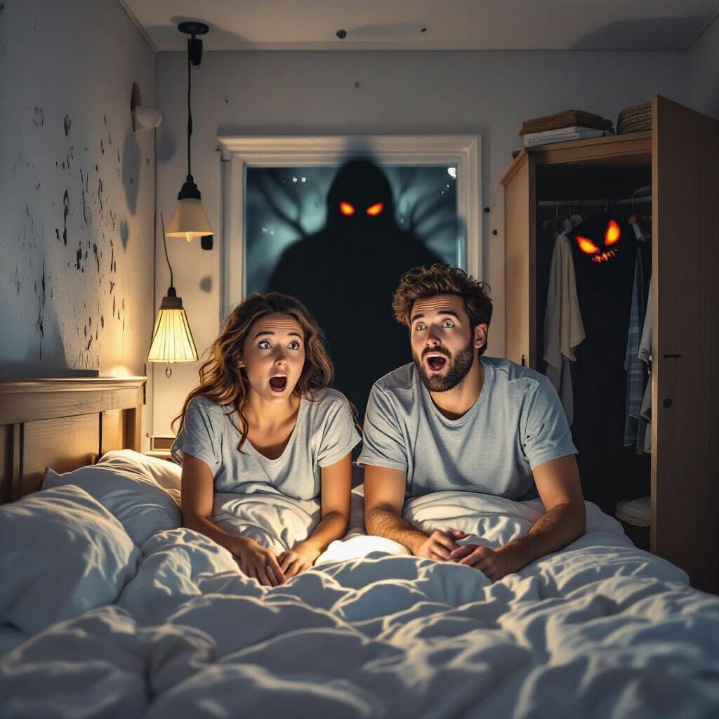Startled Couple Awakes to Horror Scene