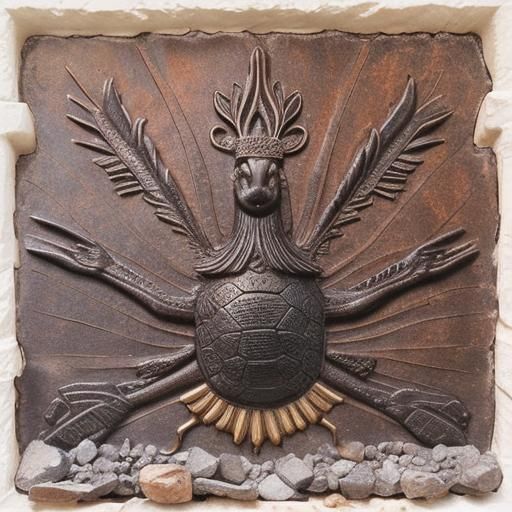 Red Limestone Venus Statue With Cave Carvings