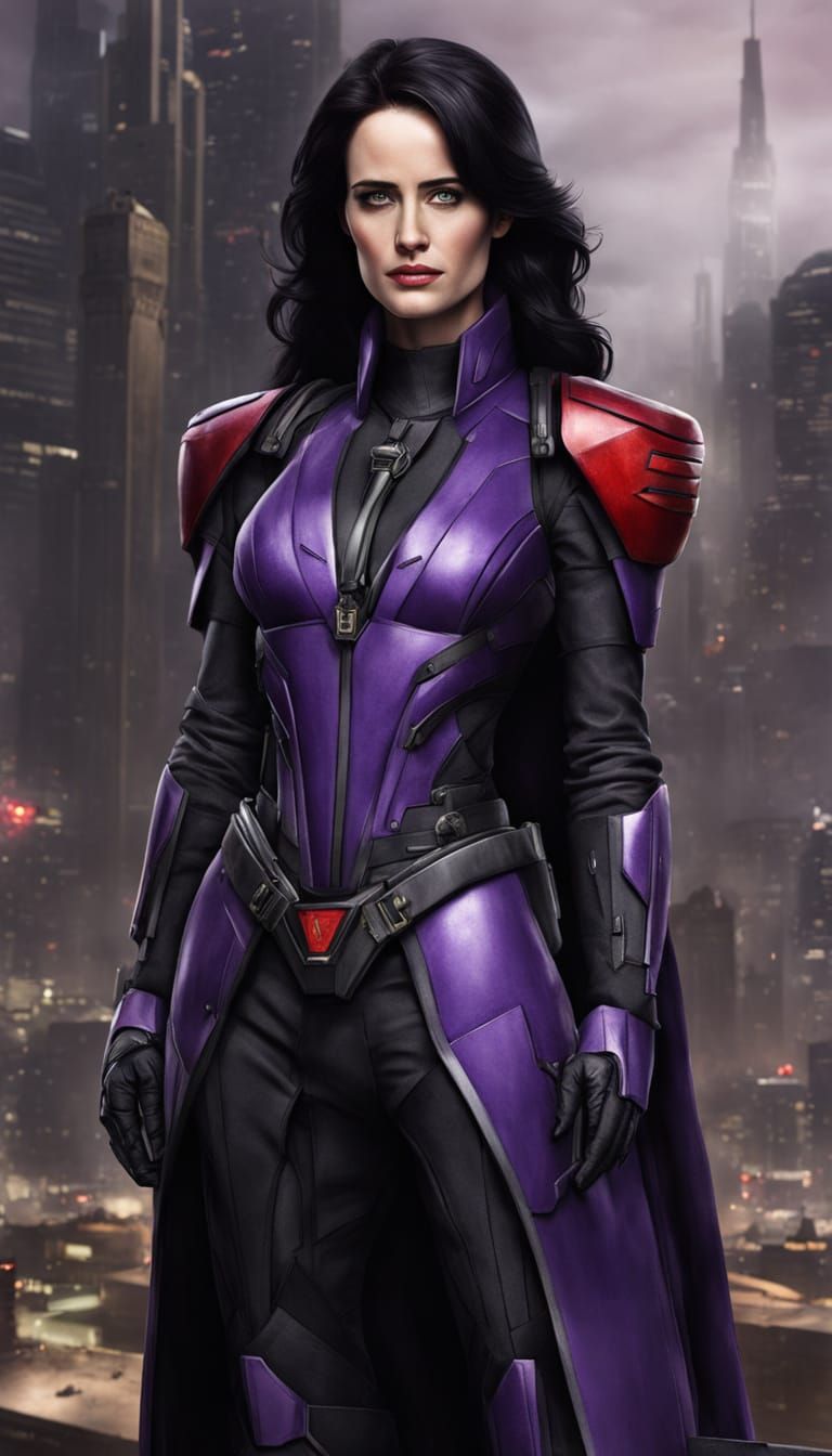 Eva Green as Cybertronian Agent Arachne in Military Uniform