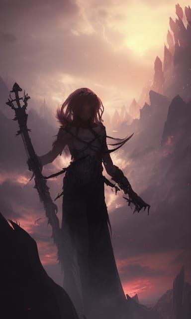 Nergal, God of War and Plague in Dark Fantasy Style