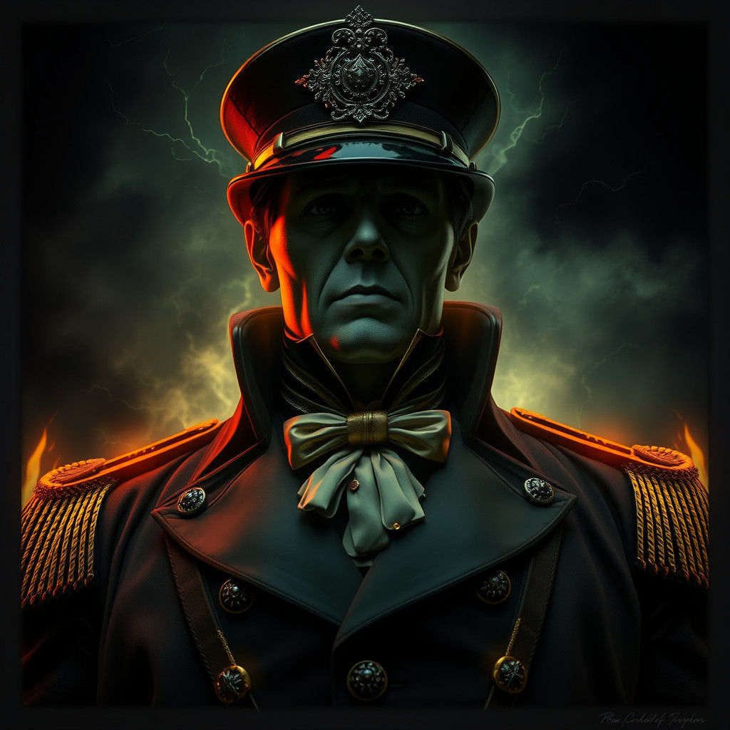 Ethereal Glow Emanates from Headless Victorian Officer