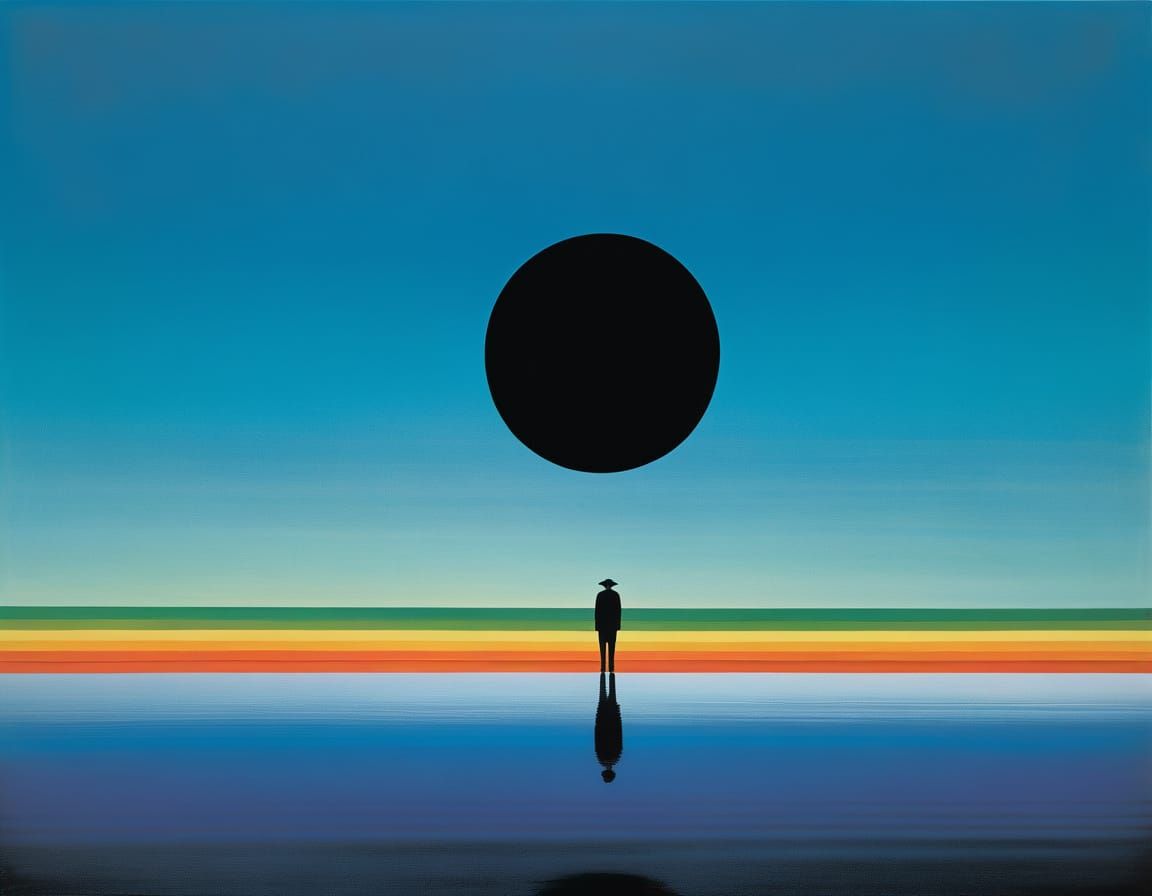 Vantablack Snail with Rainbow Fluorescence