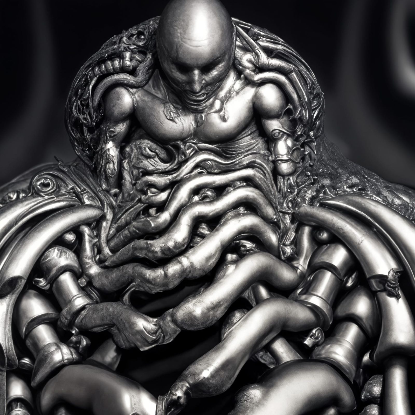Biomechanical Deity in Giger Style