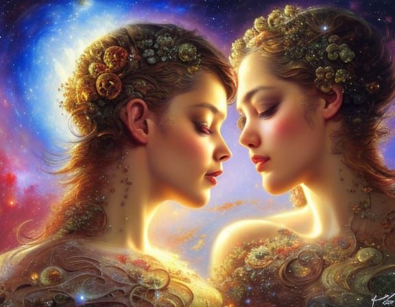 Star Twins in a Photorealistic Galaxy