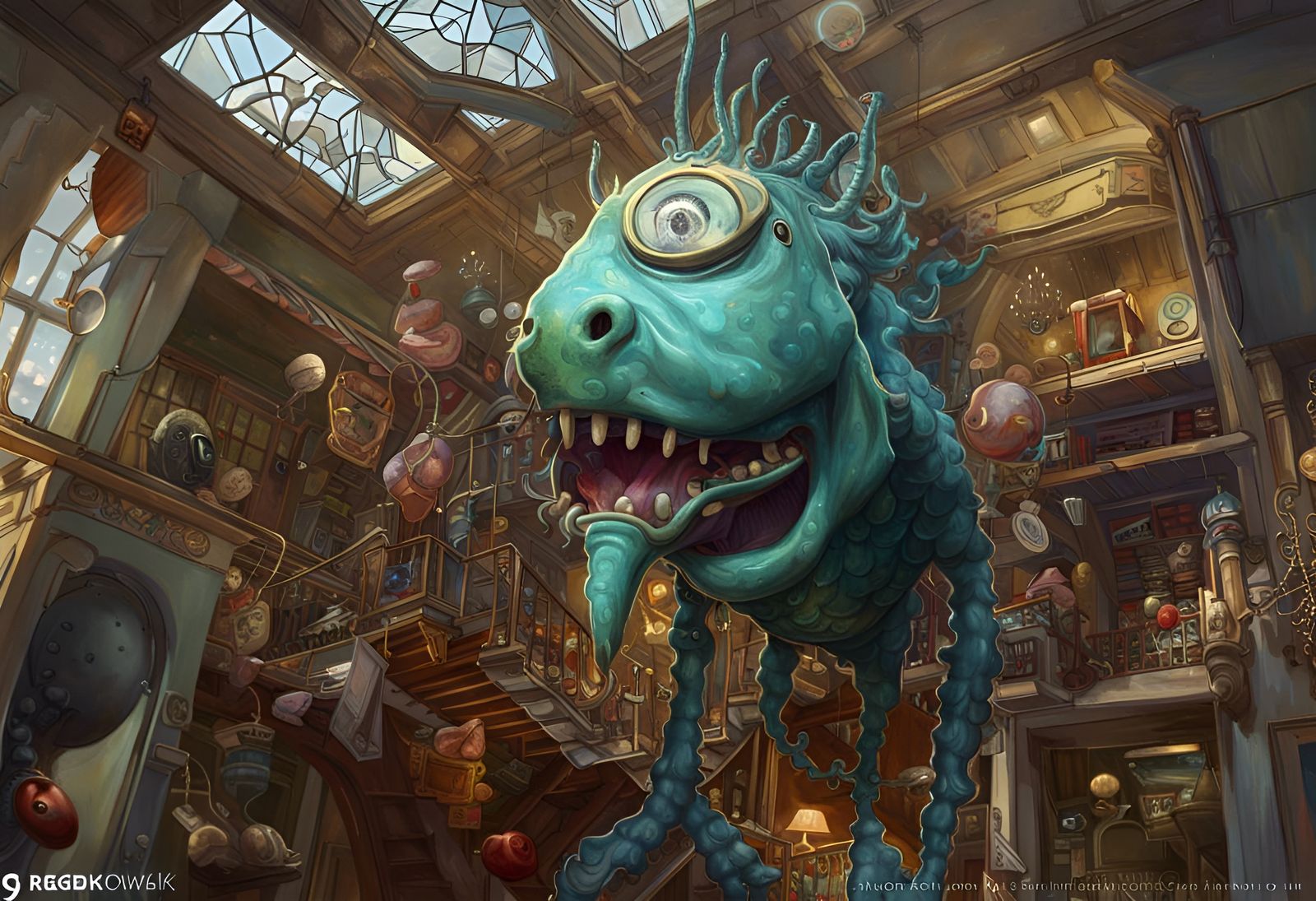 Whimsical Oddities in a Hyperdetailed Museum