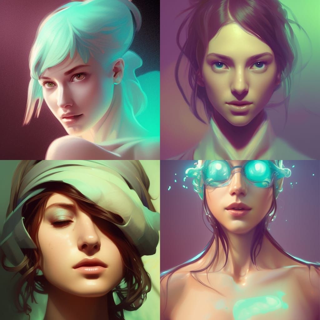 Detailed Portrait in Artgerm and Mucha Style