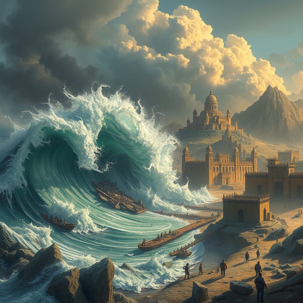 Vicious Tsunami Destroys Ancient City