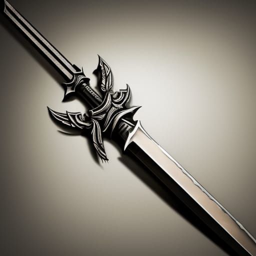 Detailed Sword in Hyperrealistic Splash Art