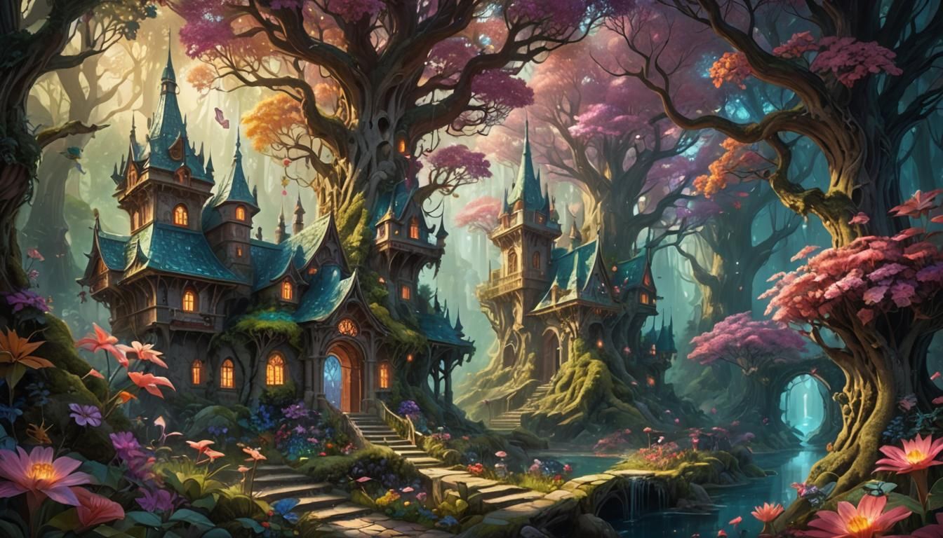 Vibrant fantasy world