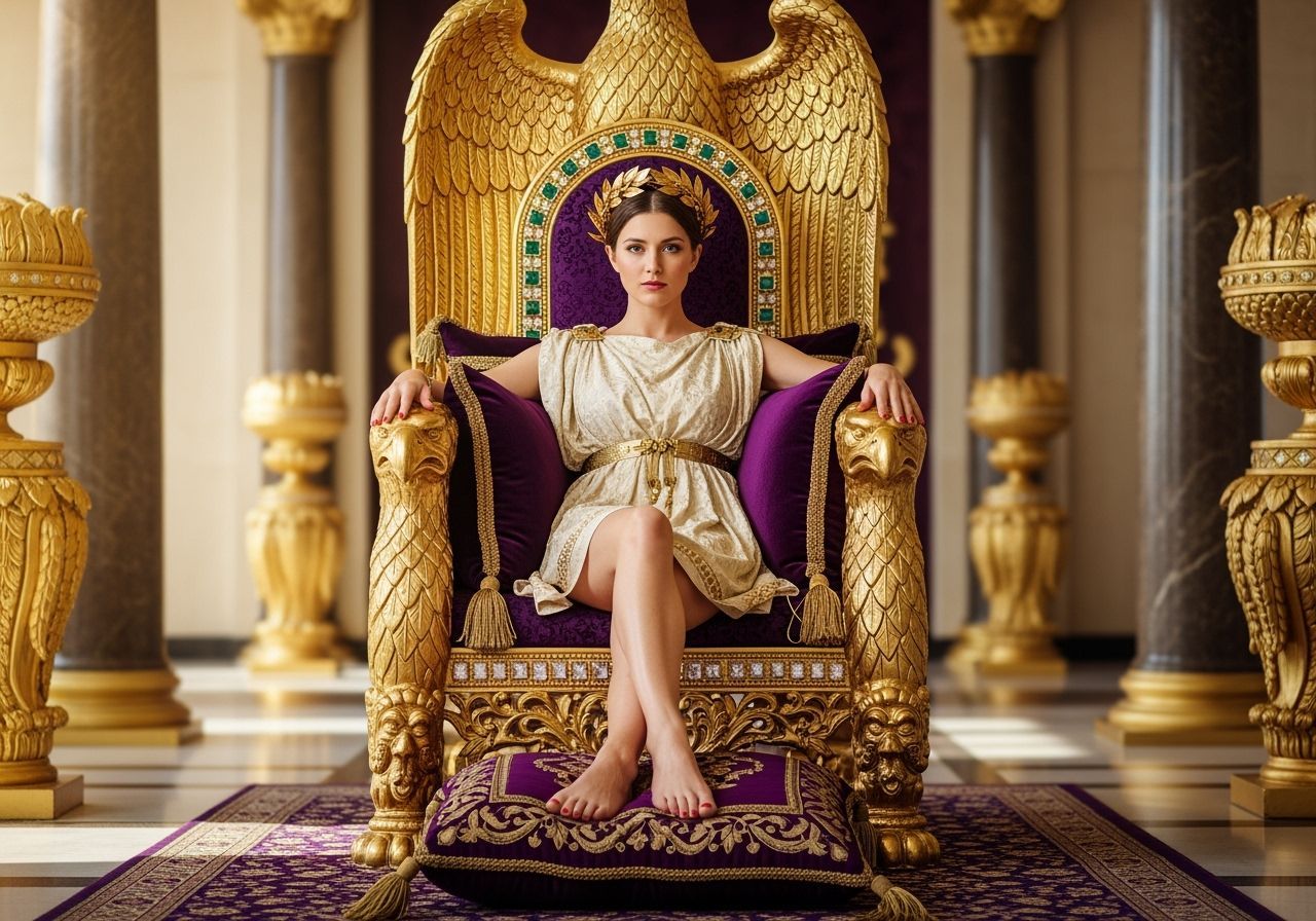 Roman Empress on Gold Eagle Throne