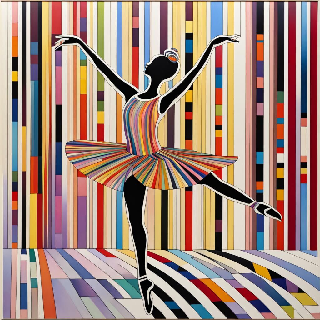 Ballerina Dancing in Rainbow Colors, Kinetic Art