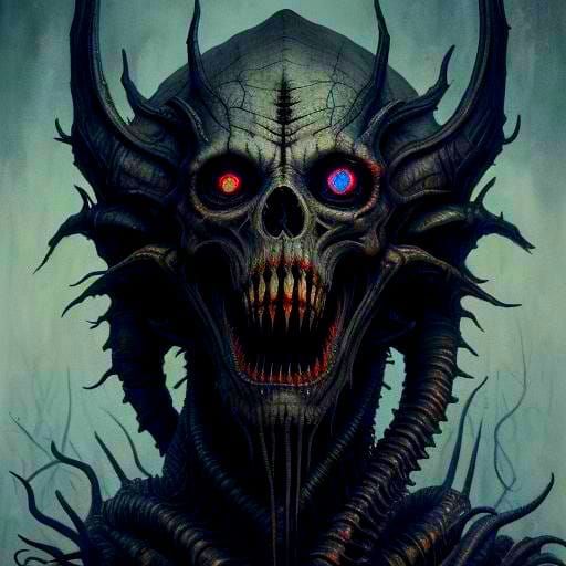 Dark Masterpiece: Evil Dead Creatures in Giger Style