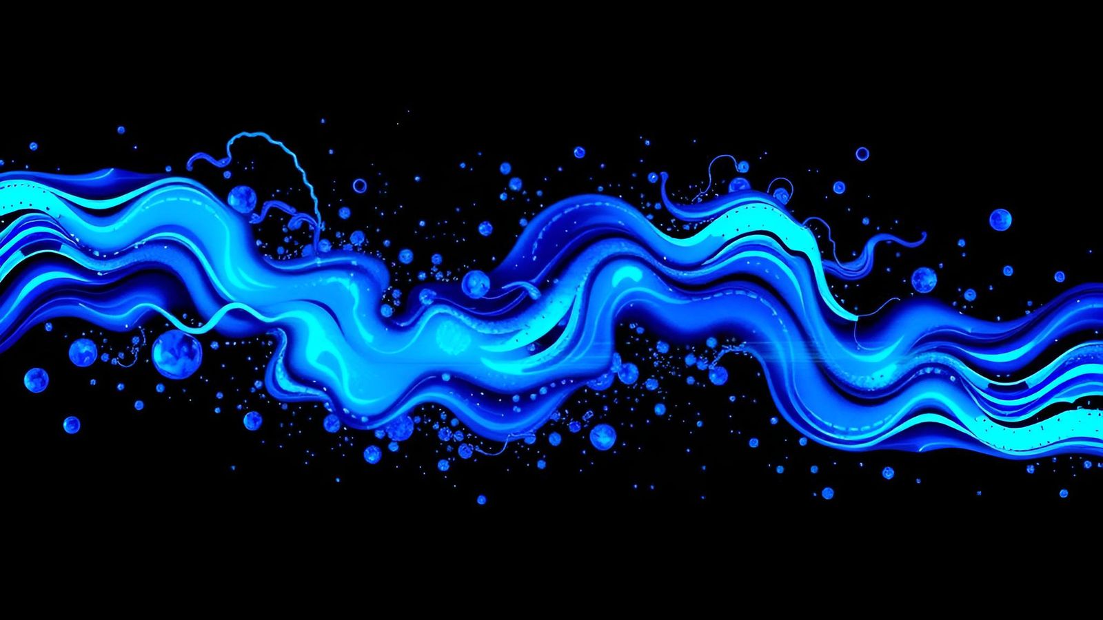 Abstract Blue Coherence with Flourishing Patterns