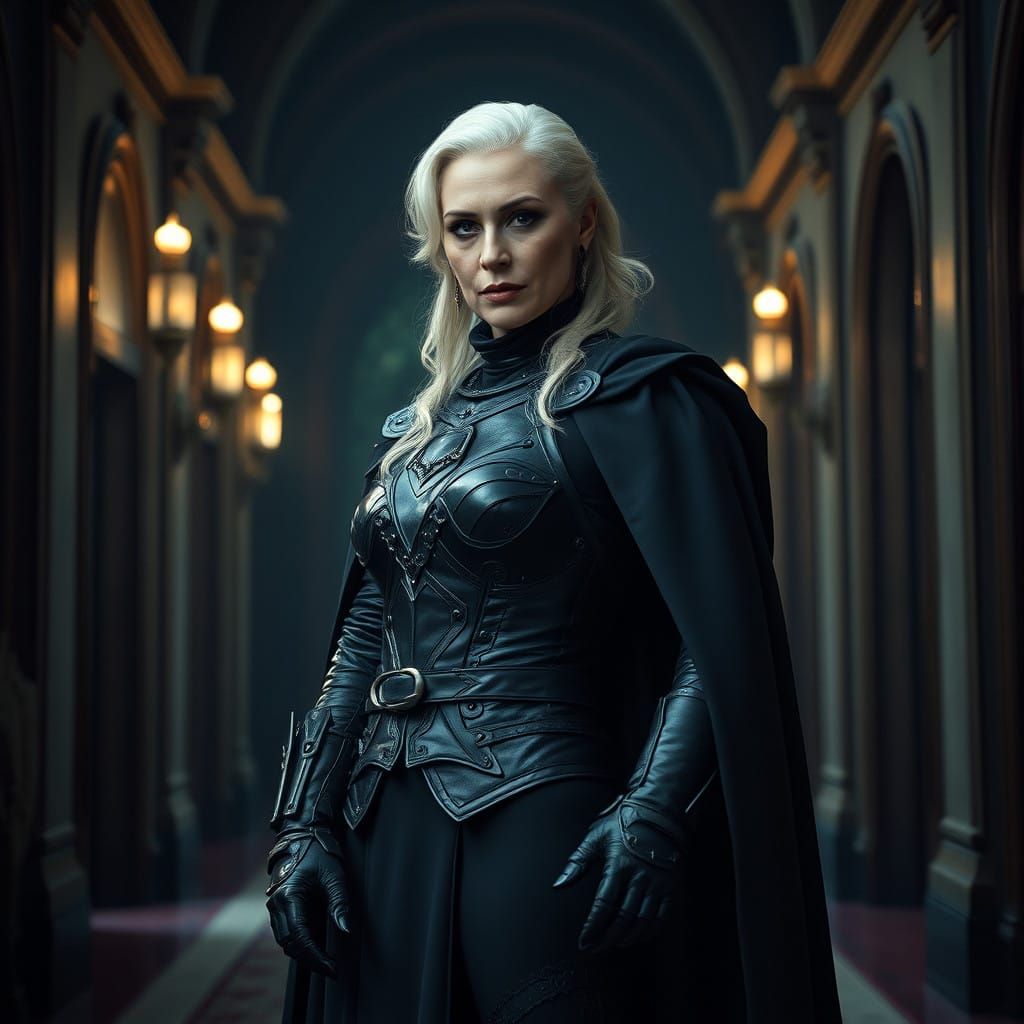 Confident Vampire Lady of the Nighttime Castle