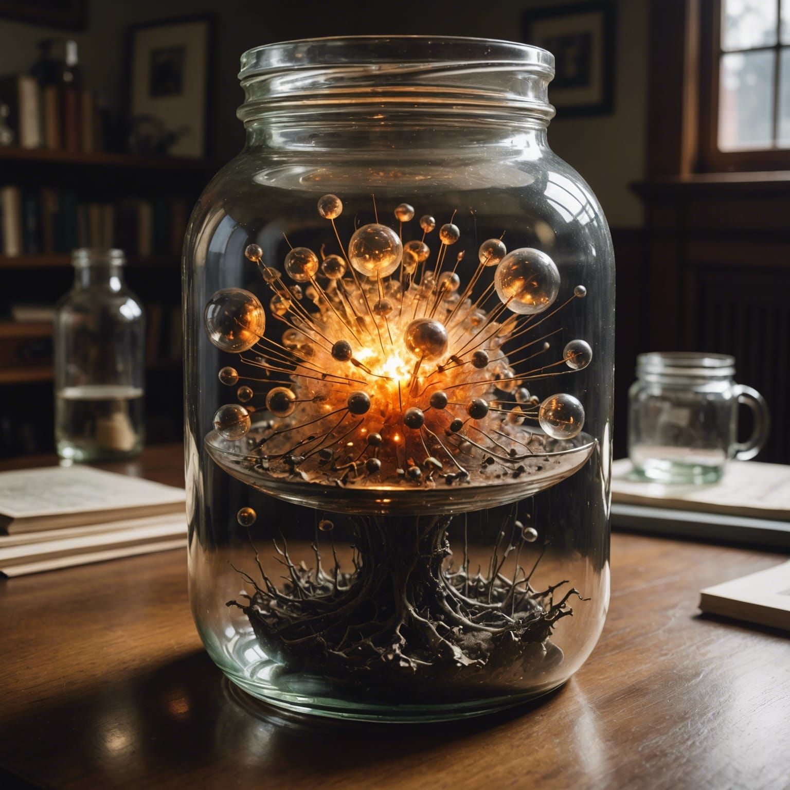 Atomic Explosion in Nested Jars