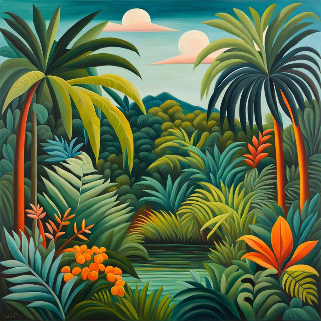 Tropical Paradise in Bold, Vibrant Colors