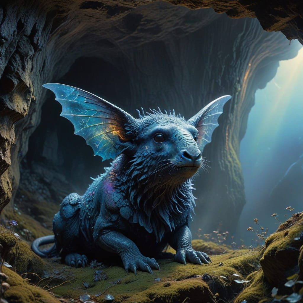 Mystical Nature Sorceress in an Enchanted Cave