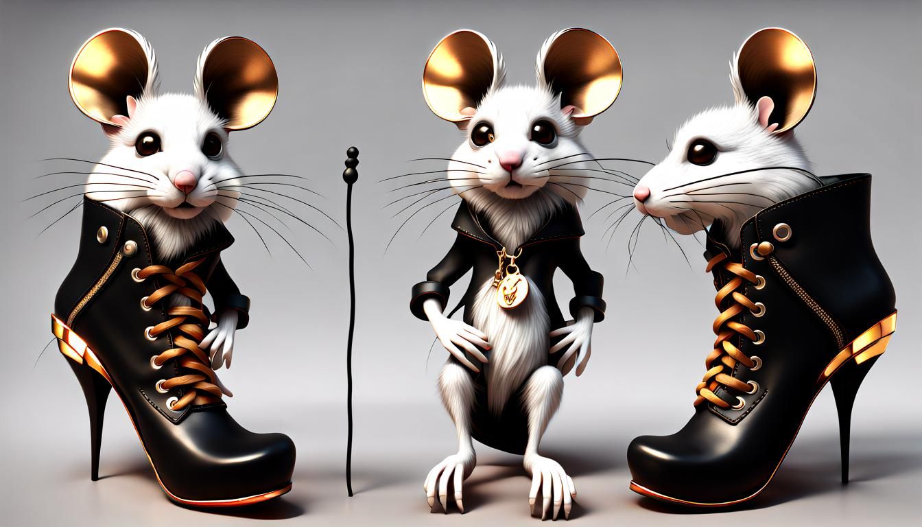 Halloween Boot on Rat: Insanely Detailed Render