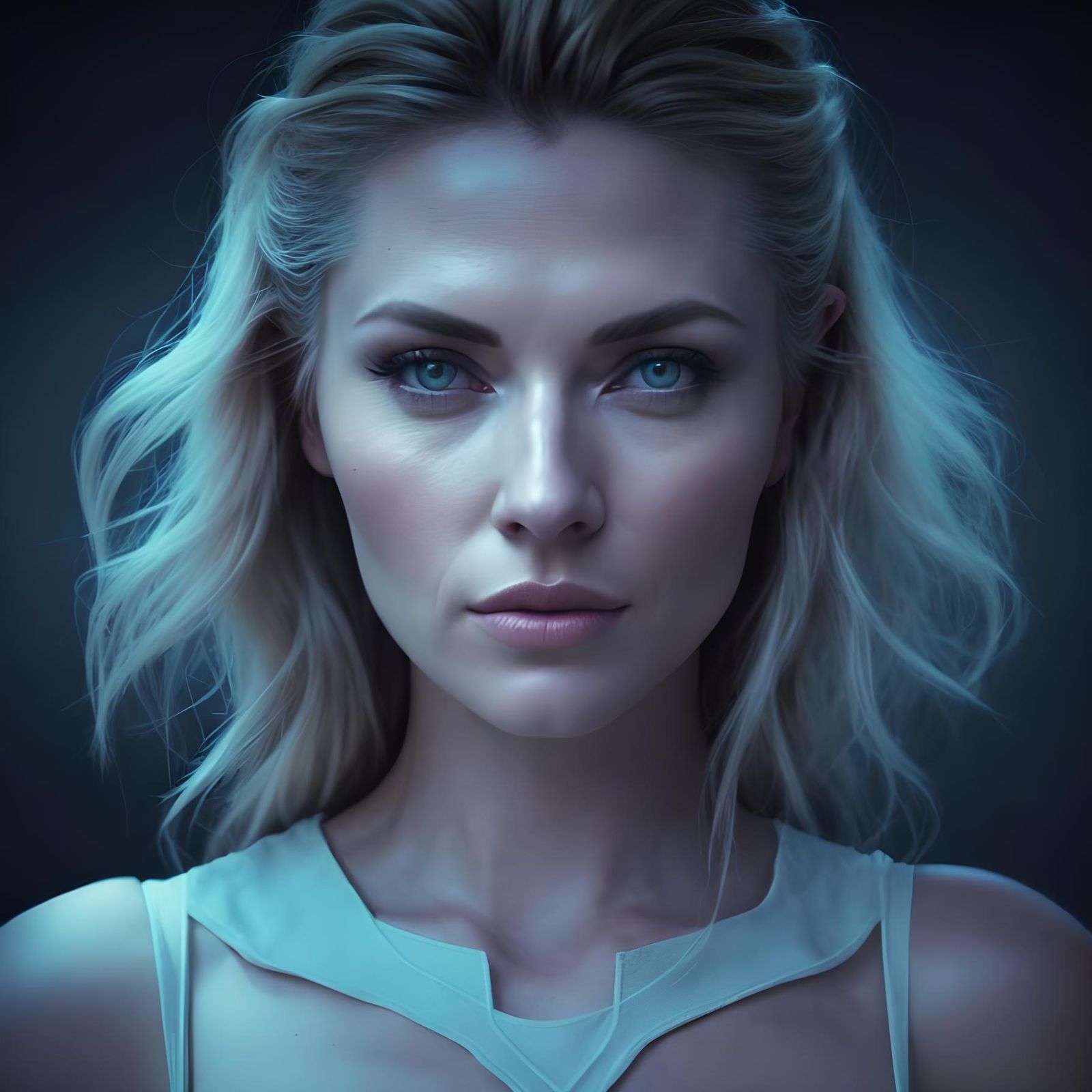 Pretty Nordic Girl in Cinematic Film Still