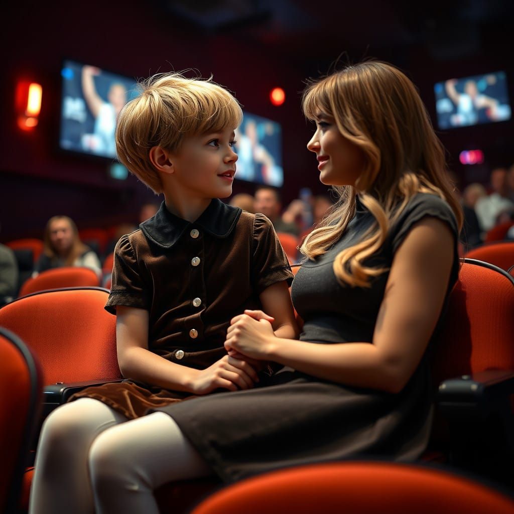 Youthful Romance in a Cozy Cinema