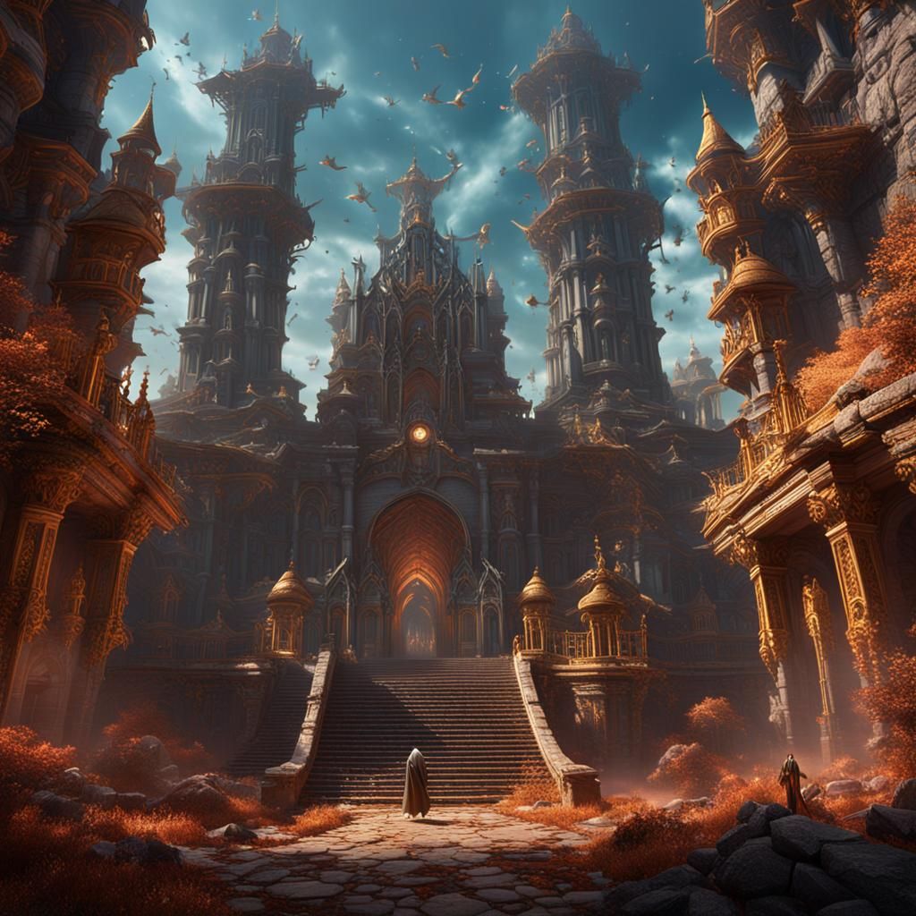 Biblical Scene in Detailed Matte Painting Style