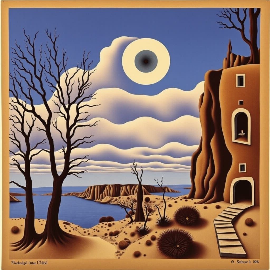 Surreal Sunburnt Country Landscape