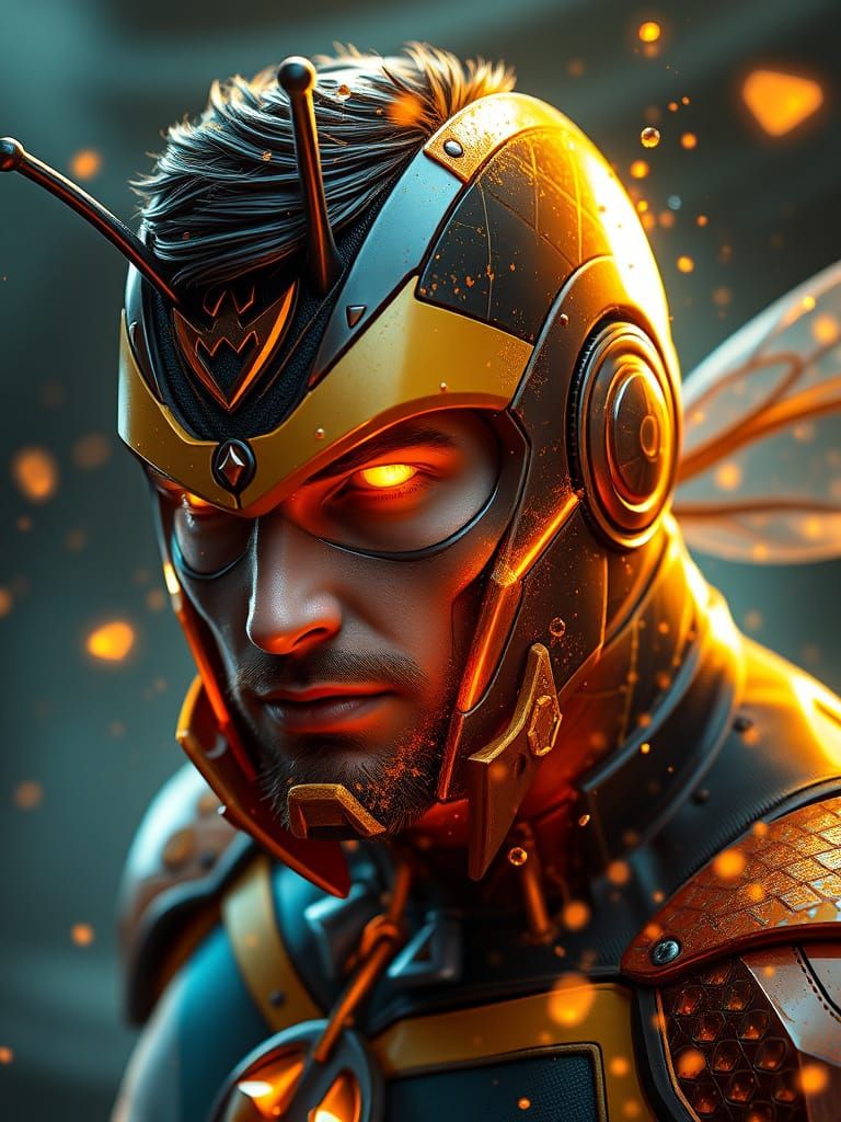 Bees League in Comic Book Style