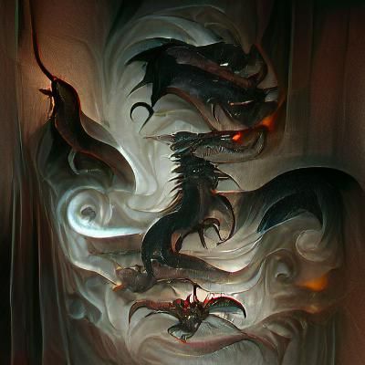 Sinister Dragon Portrait in Fantasy Art Style