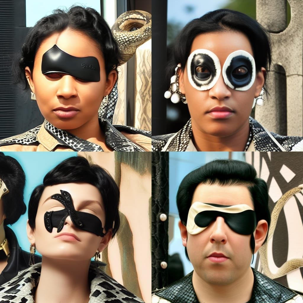 Edgy Portrait of Person with Snakeskin Jacket