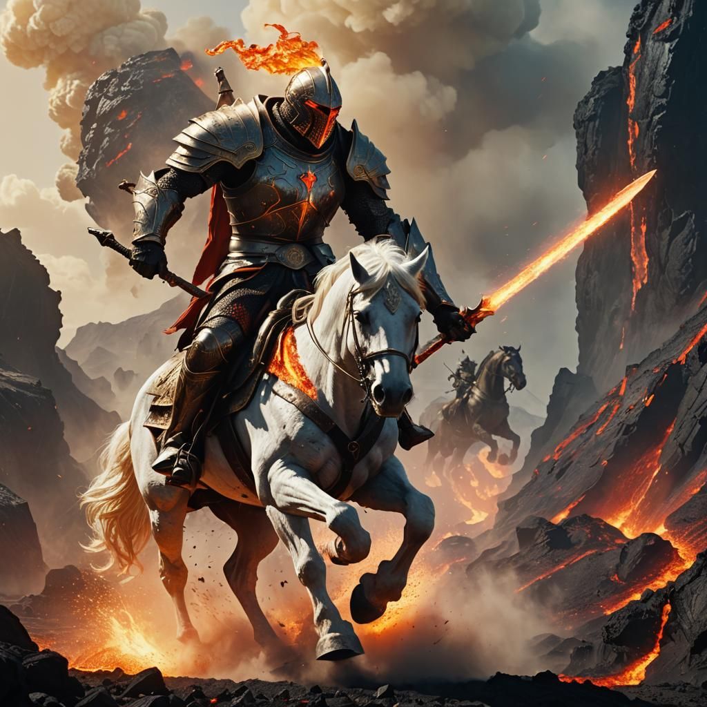 Lava Giant Battle: Knight vs. Molten Blade