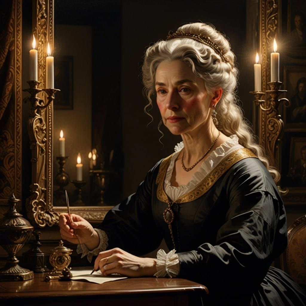 Elegant 17th Century Woman in Soft Morning Light