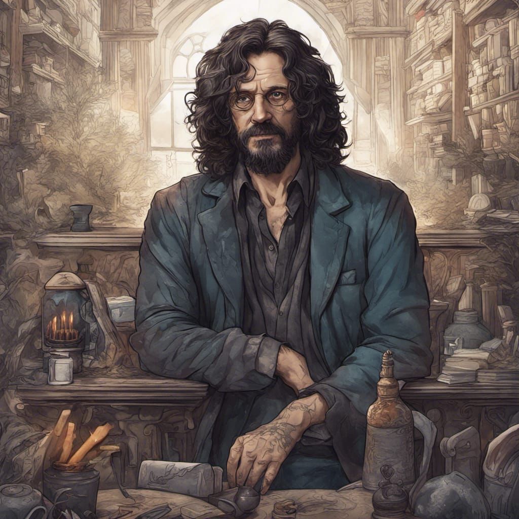 Sirius Black Detailed Matte Painting in Fantasy Style