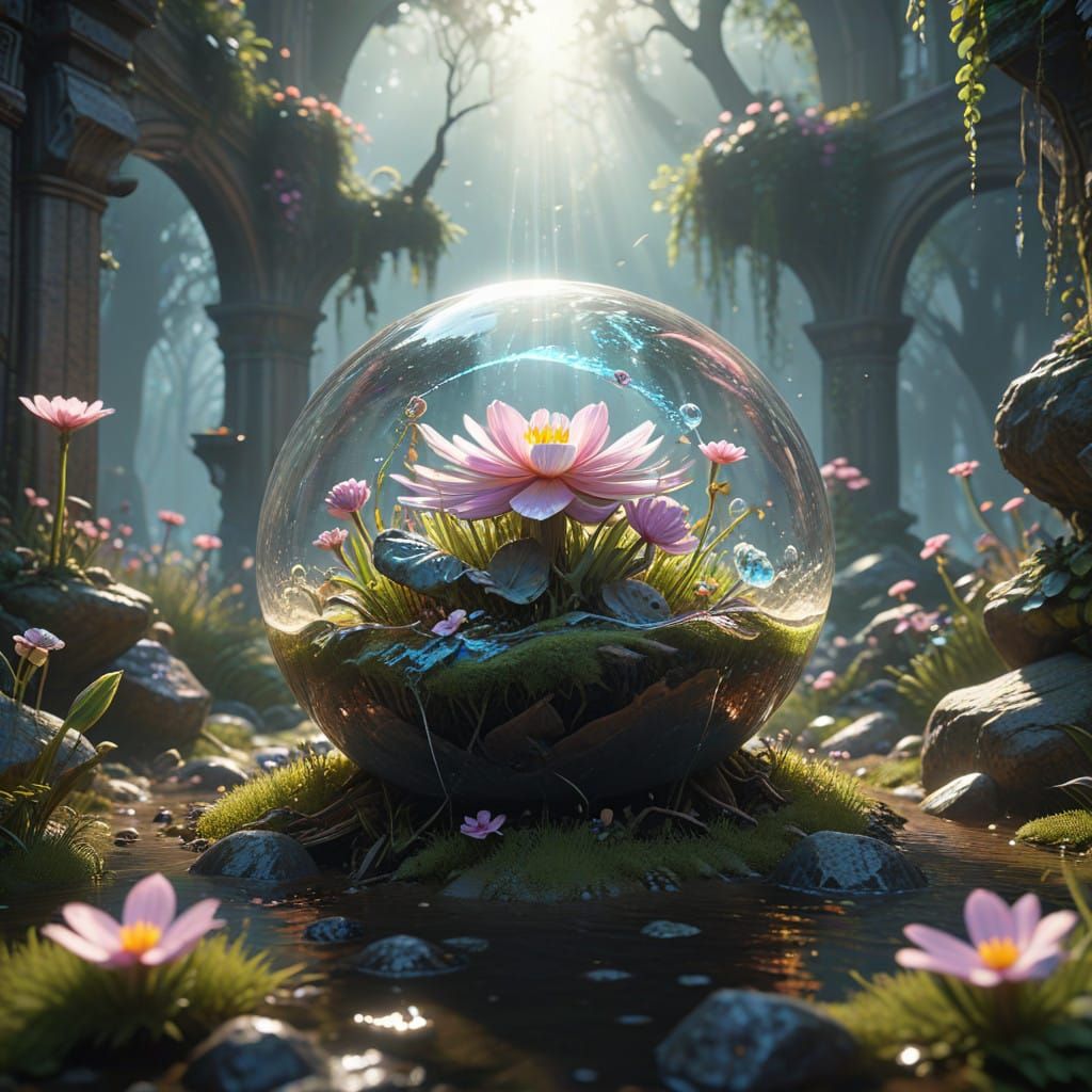 Enchanted Summer Realm in Vibrant Pastelcore