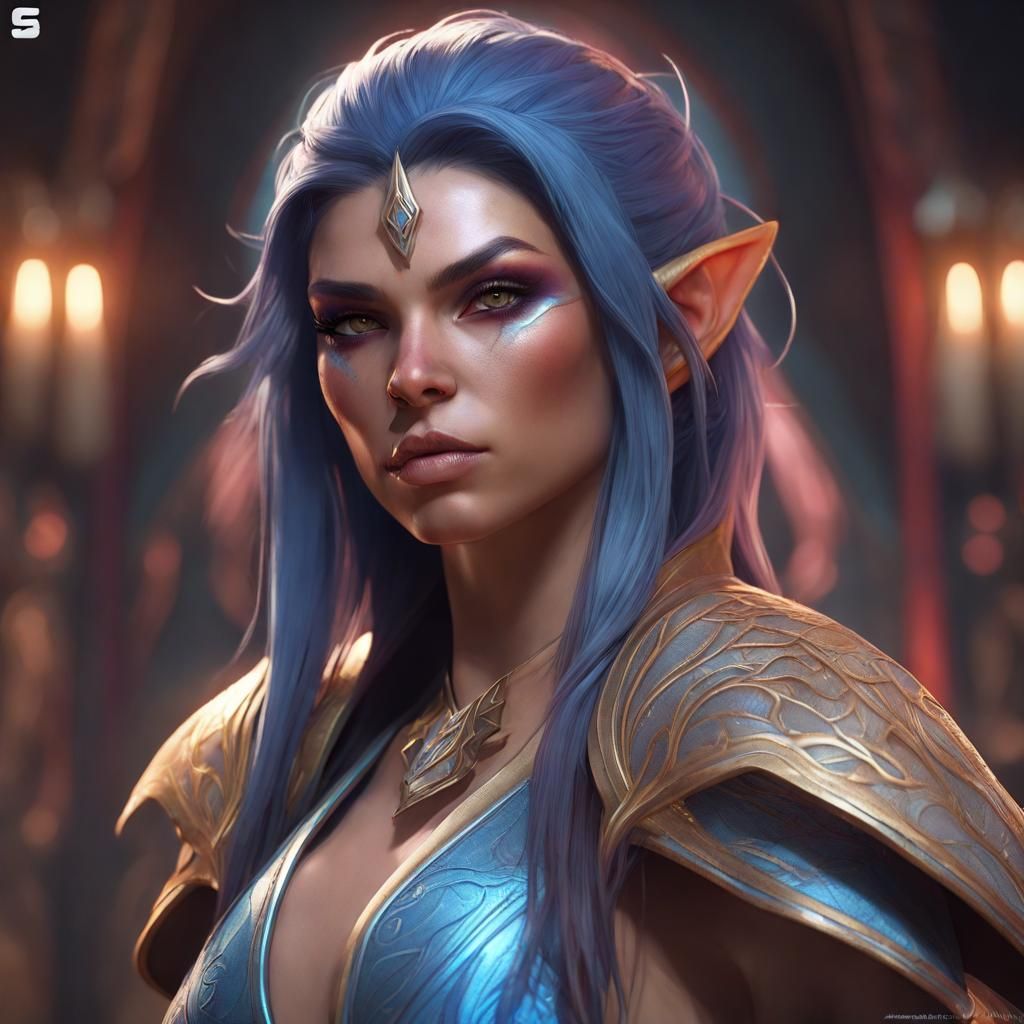 Draconic Sorcerer: High Fantasy Portrait